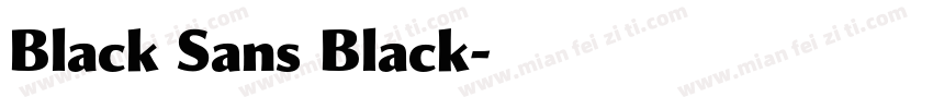 Black Sans Black字体转换